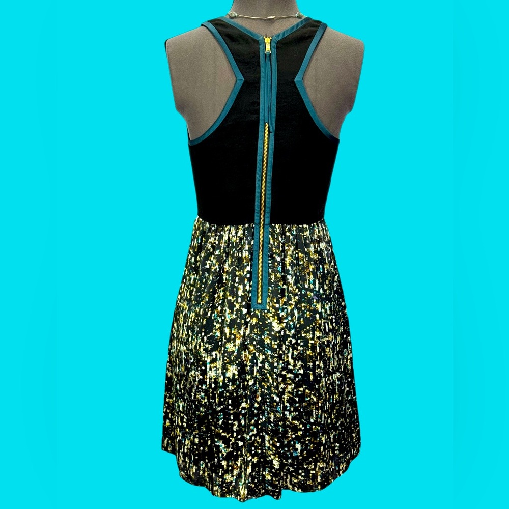 Rebecca Taylor Fit & Flare Racer Back Dress Size 0 - Picture 3 of 7